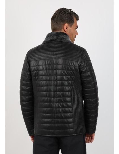 Geacă de Bărbați din Piele de Miel...