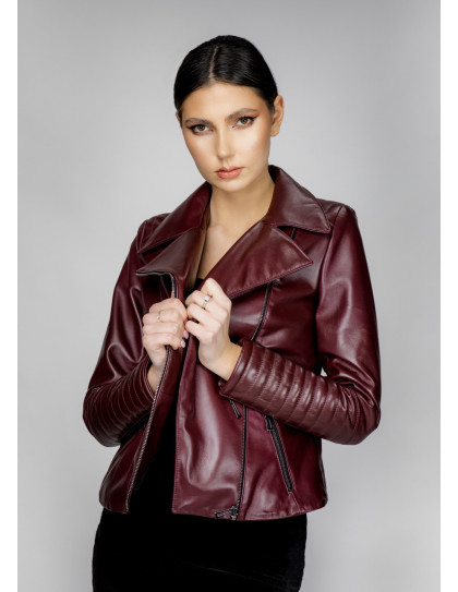 Geacă de Damă din Piele de Miel cu...