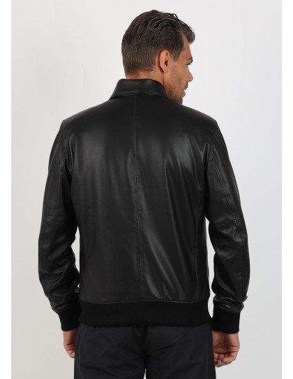 Geacă de Bărbați Bomber din Piele de...