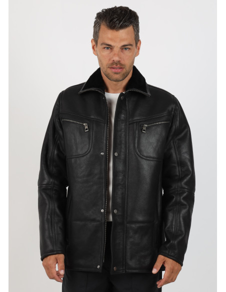 Cojoc de Bărbați din Blană Napalan de Miel Victor Negru