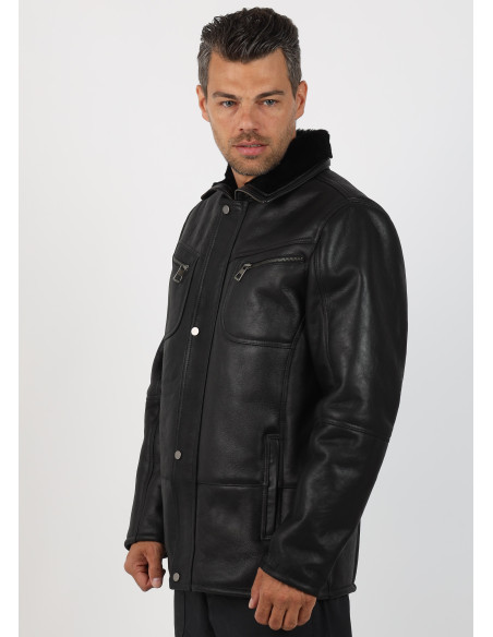 Cojoc de Bărbați din Blană Napalan de Miel Victor Negru