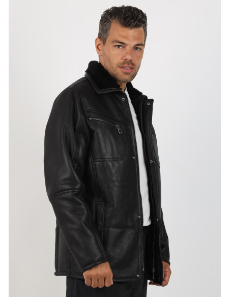 Cojoc de Bărbați din Blană Napalan de Miel Victor Negru