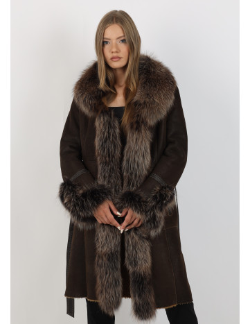 Cojoc de Damă din Blană de Miel Napalan cu Guler și... 2