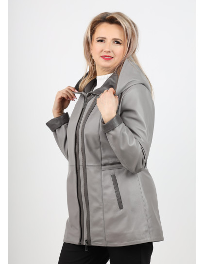 Geacă de Damă din Piele de Miel cu...