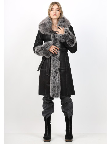 Cojoc de Damă din Blană de Miel Napalan cu Guler și... 2