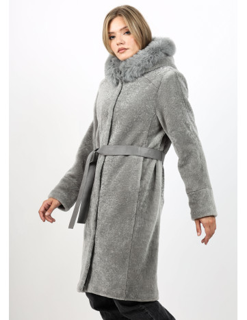 Cojoc de Damă din Blană de Miel Australian și Glugă din... 2