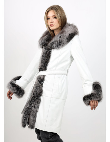 Cojoc de Damă din Piele Nappade Miel cu Guler și...