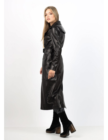 Trench din Piele de Miel Model Xena