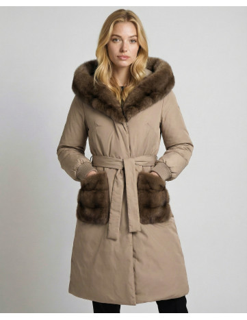 Palton din Fâș cu Garnituri de Nurcă- Lichidare de stoc