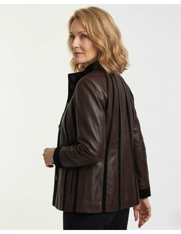Geacă de Damă din Piele de Miel Model Ziana Maro 2