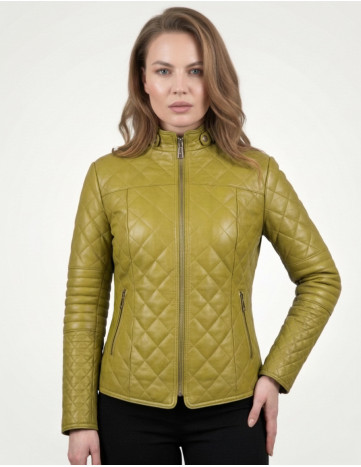 Geacă de Damă din Piele de Miel Matlasată Model Adriana... 2