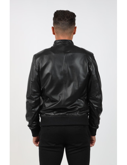 Geacă de Bărbați Tip Bomber din Piele...