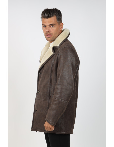 Cojoc de Bărbați Cu Revere din Blană de Miel Napalan Ciprian Maro
