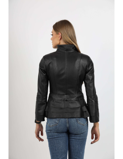 Geacă de Damă din Piele de Miel cu...