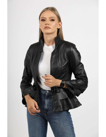 Geacă de Damă din Piele de Miel cu...