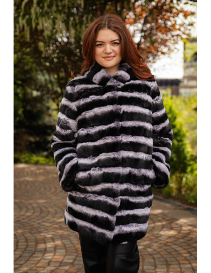 Haină de Damă din Iepure Chinchilla... Haină de Damă din Iepure Chinchilla...