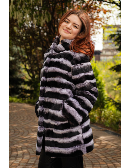 Haină de Damă din Iepure Chinchilla... Haină de Damă din Iepure Chinchilla...