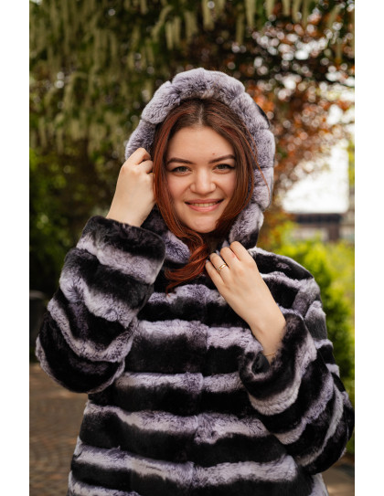 Haină de Damă din Iepure Chinchilla... Haină de Damă din Iepure Chinchilla...